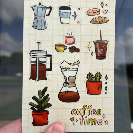 4x6 Coffee Time Sticker Sheet
