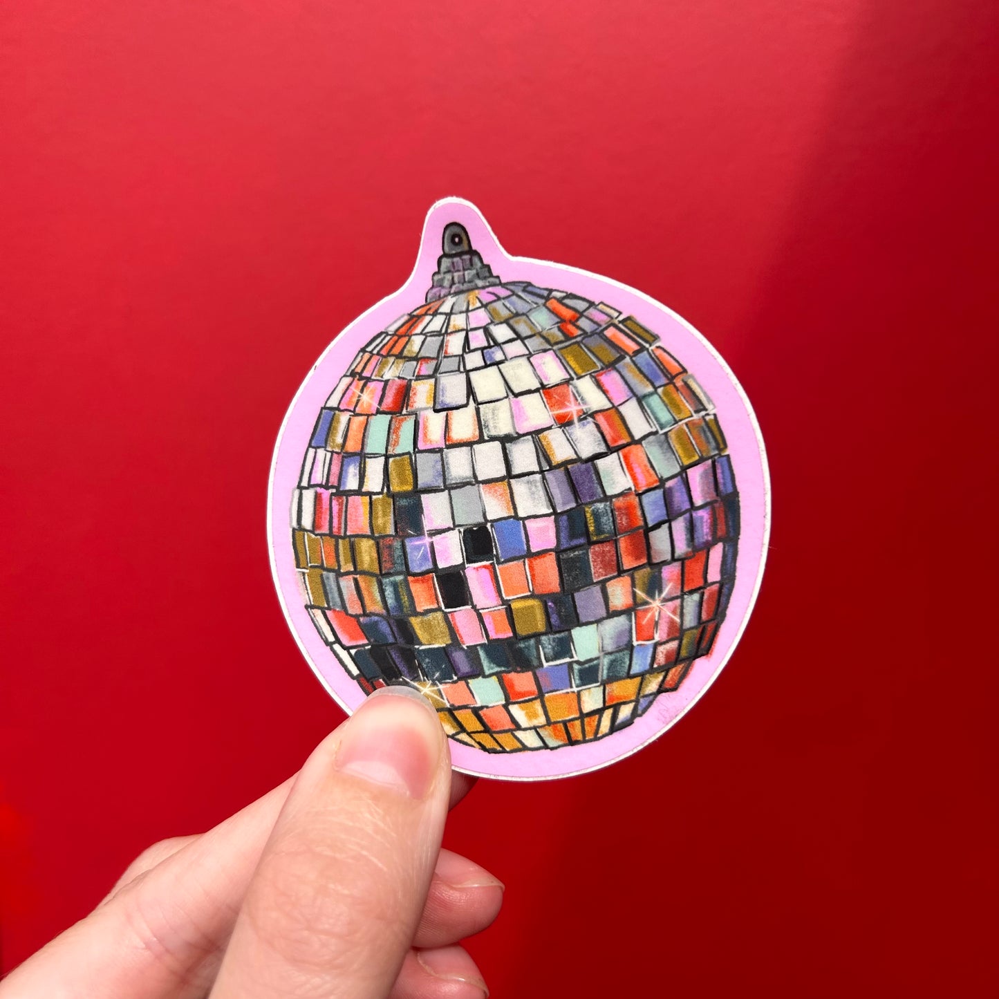Disco Ball Illustrated Sticker