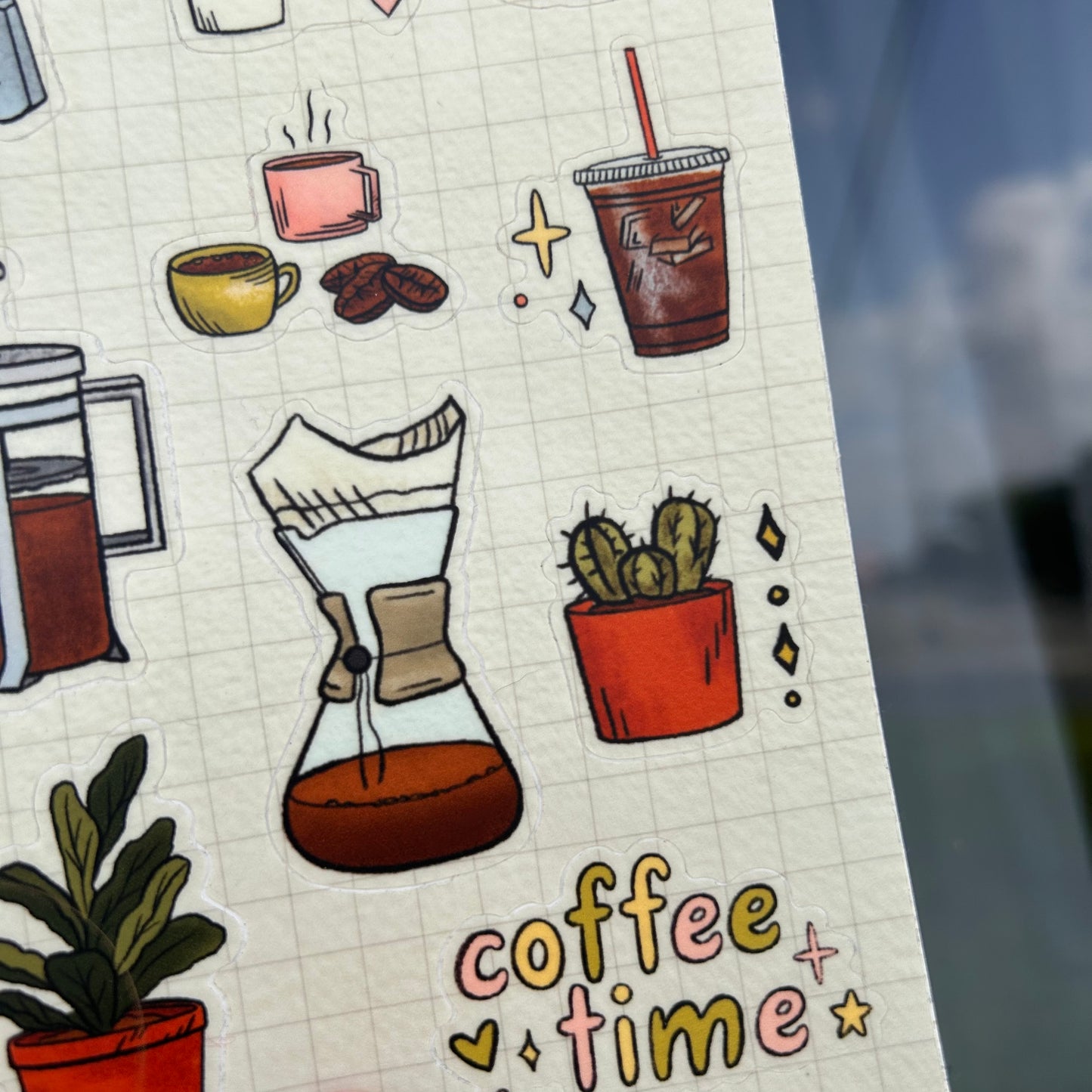 4x6 Coffee Time Sticker Sheet