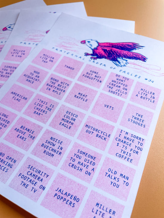 Eagle's Club Bingo Sheets