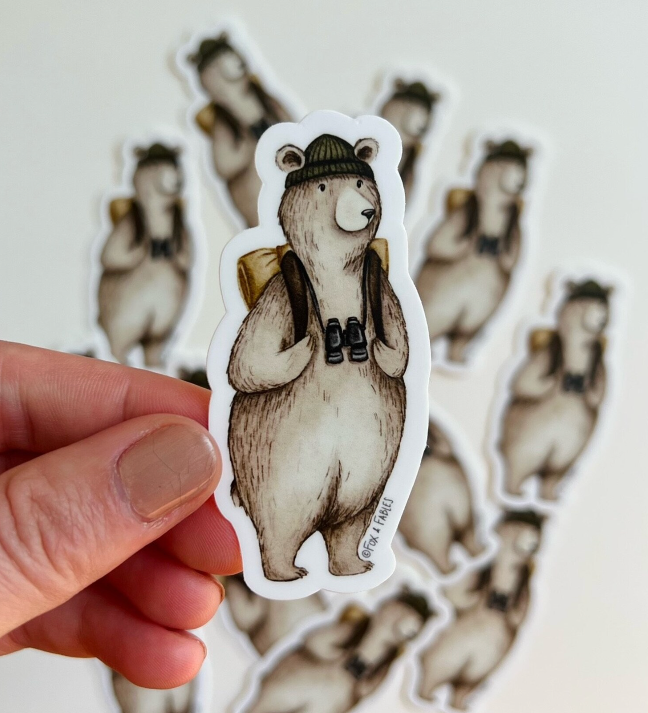 Bear Hiker Sticker