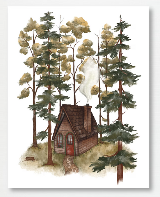 'Woodland Cottage' Print