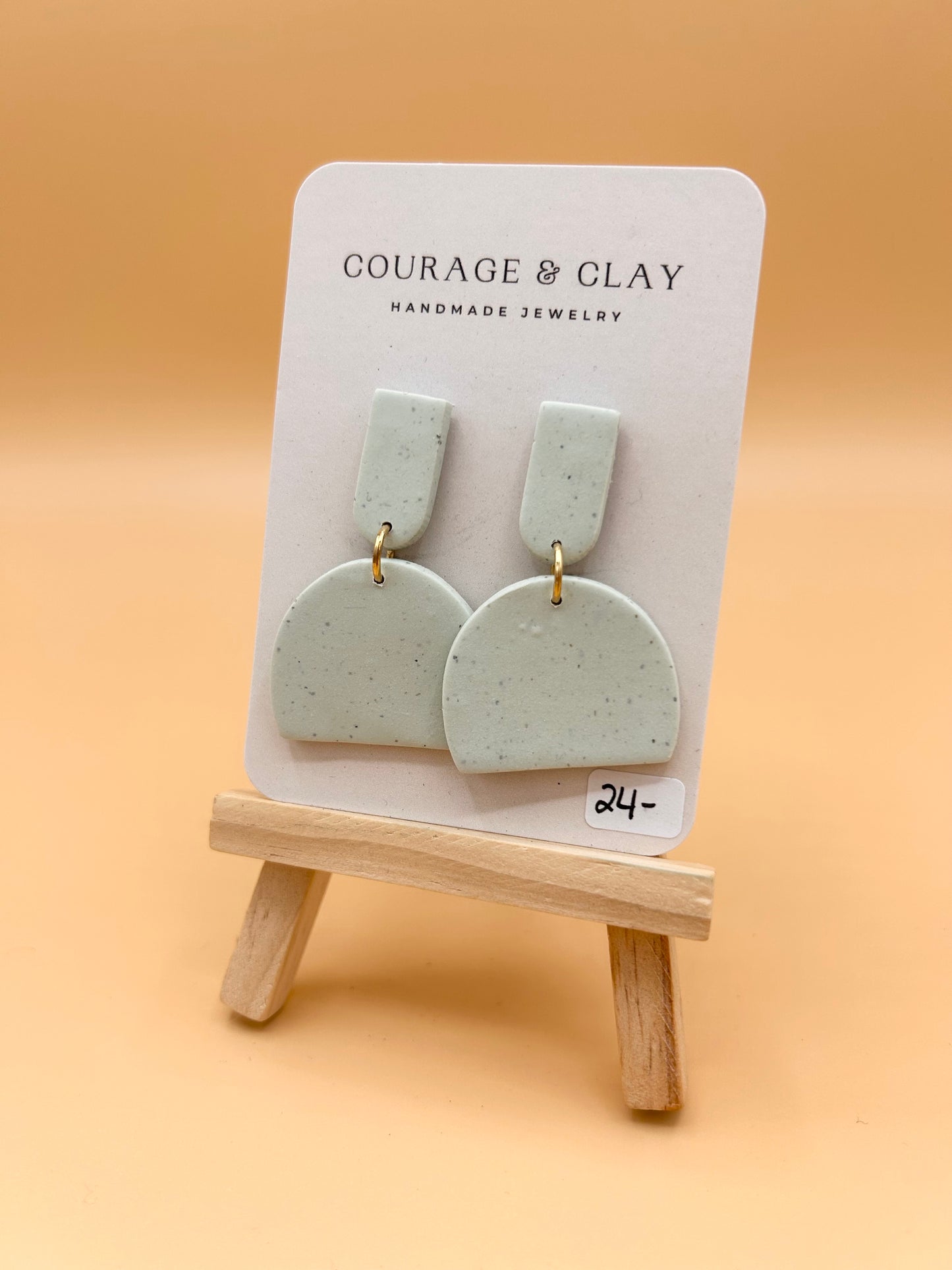 Mint Lightweight Clay Earrings