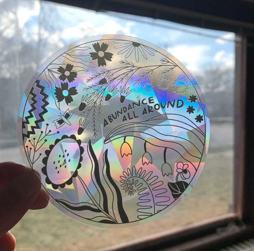 'Abundance All Around' - Rainbow Maker Window Sticker