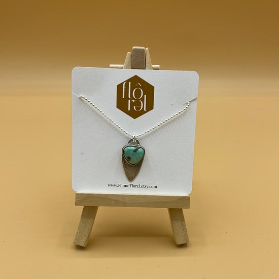 Turquoise Pendant (with sterling silver)